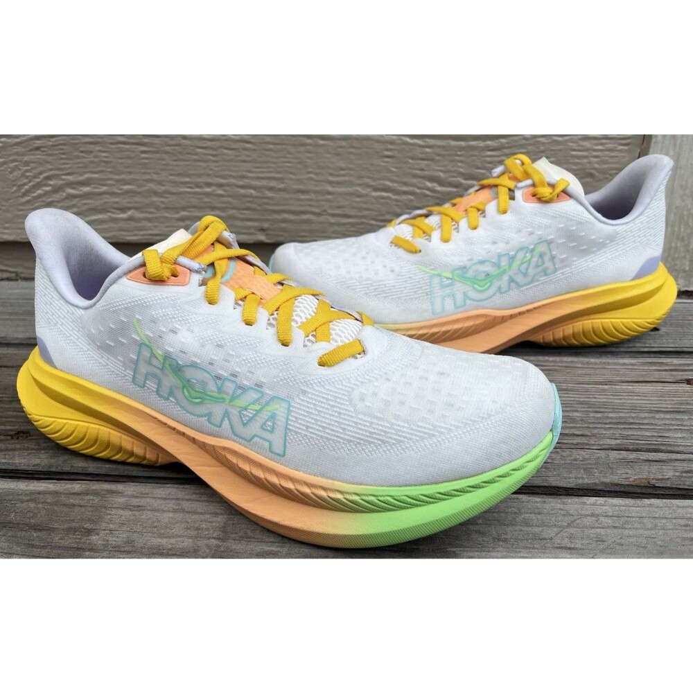 Hoka One One Mach 6 Women’s 10B Running Shoes Frost/Starlight Glow 1147810 FTST